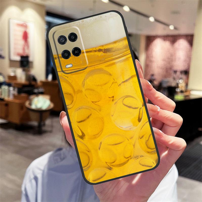 A Glass of Beer Alcohol Case For Oppo A78 A98 A79 A18 A38 A58 A40 A60 A80 A16 A76 A96 A15 A74 A94 A54 A17 A77 Cover