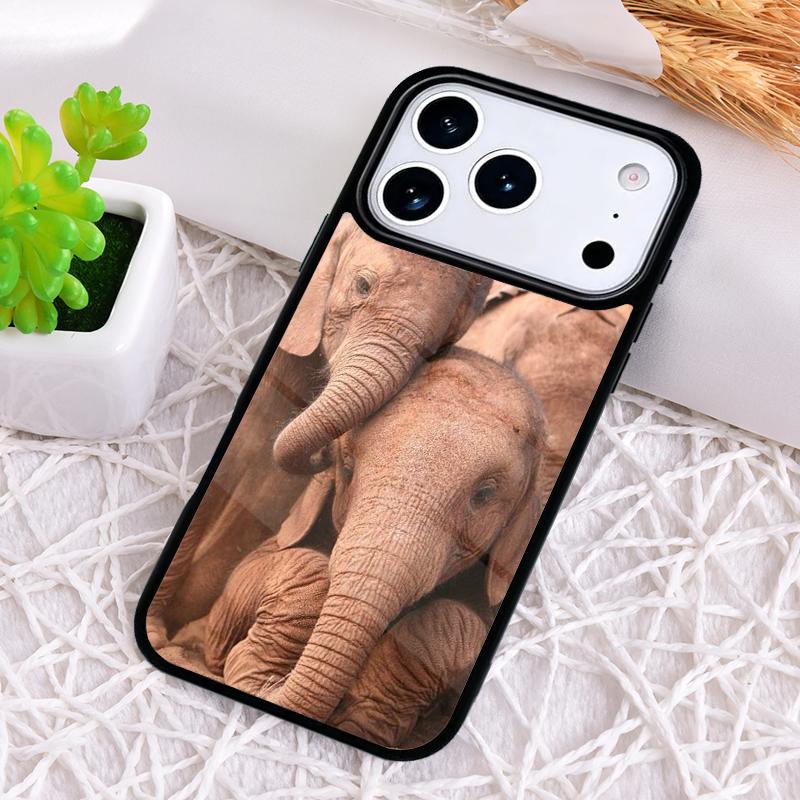 ADORABLE BABY ELEPHANT Phone Case for iPhone 17 Air 16 15 11 12 14 13 Pro Max Shockproof Cover