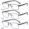 Square for Men Fashion Flat Mirror Prescription Glasses Eye Glasses Frames Business Eyeglasses Anti Blue Light