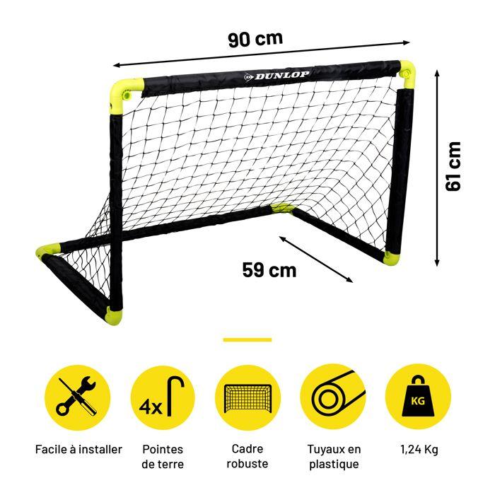 But de Football - Dunlop - Mini-Goal - Pliable - 90x59x61cm - Pour Enfants