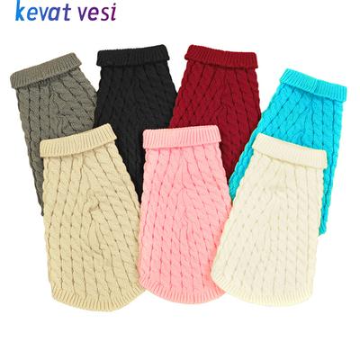 Gestrickte Haustierpullover für kleine und mittelgroße Hunde und Katzen, warmer Hundemantel, dicke Welpenjacke, Chihuahua, Yorkies, Shih Tzu, Mops-Kleidung