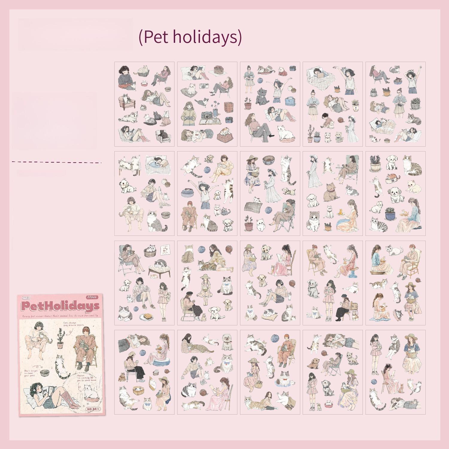 

Hot-selling Creative Cute Stickers Character Stickers Book Stickers Cut Film Stickers Diy Handbook Sticker Book