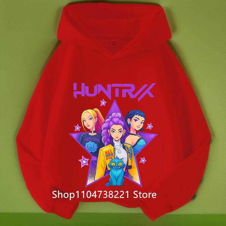 Sweat à Capuche Enfant Kpop D-Demon H-Hunters - Coupe Unisexe, Coton Doux, Design Tendance