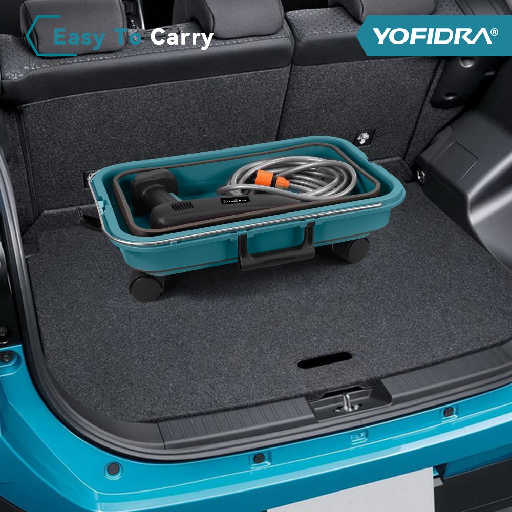 Yofidra 6 IN 1 High Pressure Car Washer Gun with Water Tank Portable Cleaning Tool Garden Spray Gun For Makita 18V Battery Pins