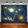 2D Premium Printed Whimsical Night Forest Backdrop Kids Party Banner