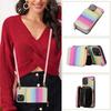 Crossbody Glitter Wallet Shoulder Strap Zipper Cards Solt Case For Iphone 14 Pro Max 13 12 11 XS XR SE3 Bag Purse Lanyard Cover