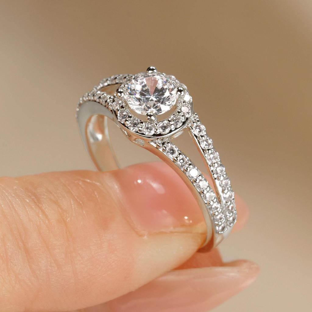 Luxuriöser Schneeflocken Zirkon Ring – Elegantes Design, Vielseitiger Stil für den Weg zur Arbeit