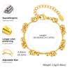 Minimalist Geometric Stainless Steel Bracelets 18K Gold Plated Thick Chunky Chain Bracelet for Women Waterproof Luxury Jewelry