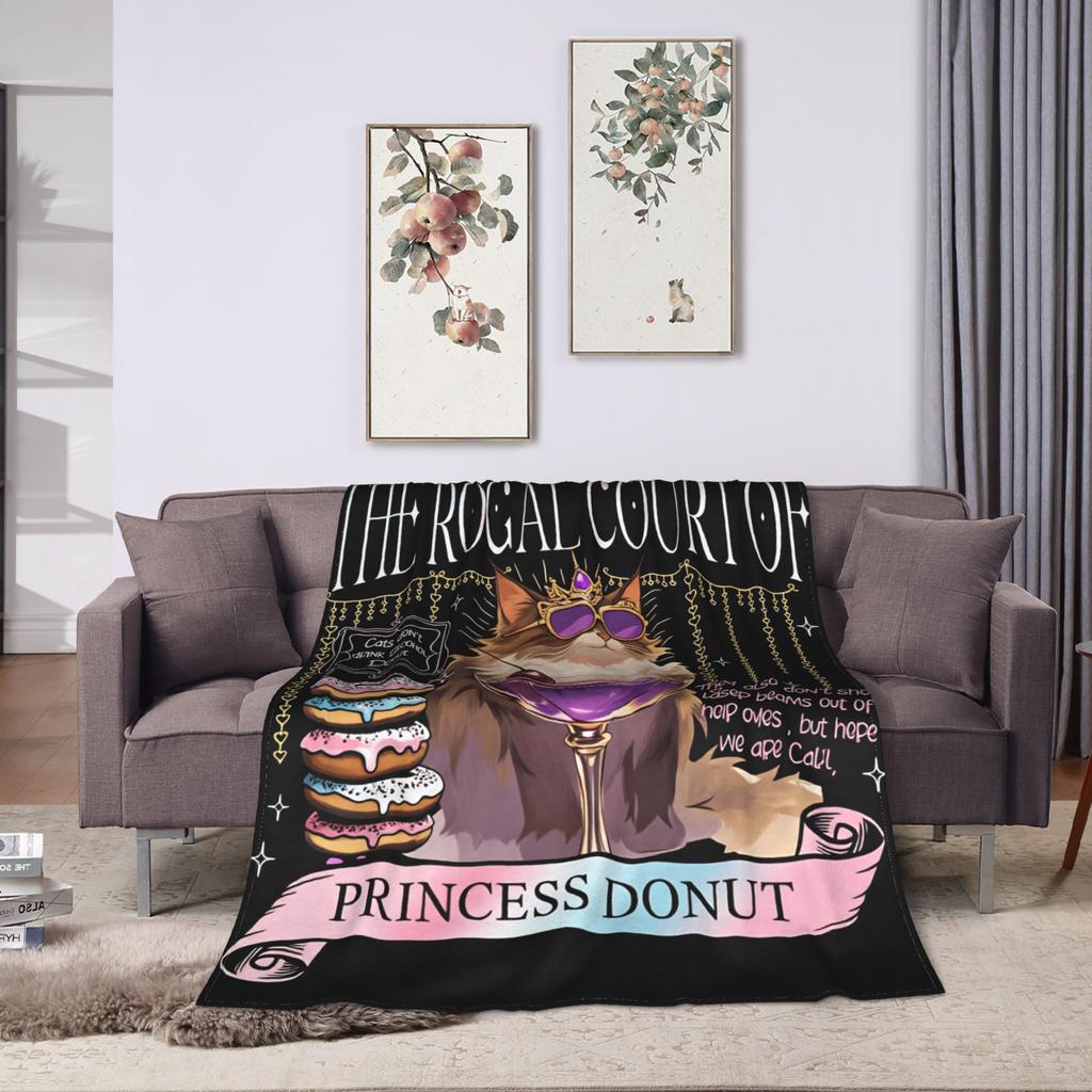 Dungeon Crawler Carl Princess Donut Flannel Blanket Girls Soft Throw Blanket Winter Bedroom Bedspread Sofa Bed Cover