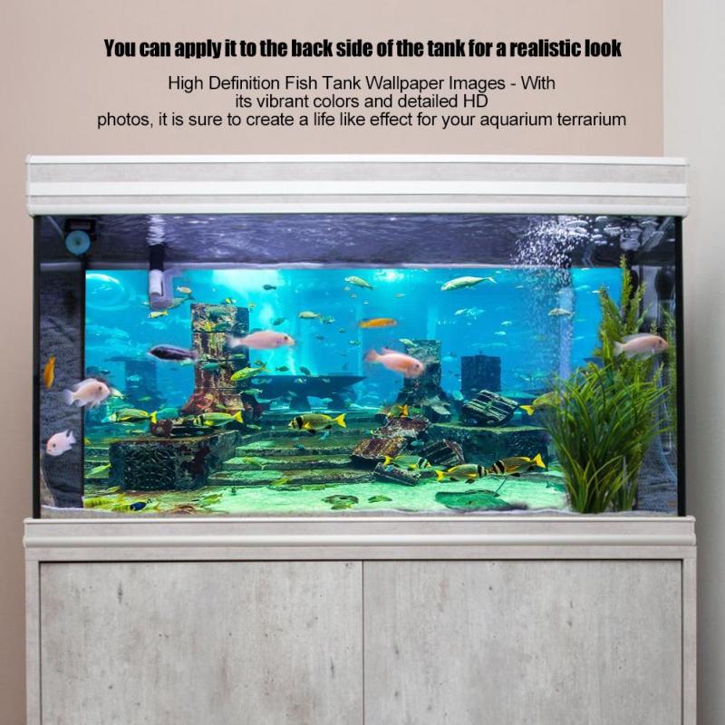 Acquario Sfondo Poster Fish Tank Sfondo PVC adesivo Underwater Coral Reef Decor carta adesiva Stickers decalcomanie 61*30cm Acquario Sfondo Poster Fish Tank Sfondo PVC adesivo Underwater Coral Reef Decor carta adesiva Stickers decalcomanie 61*30cm