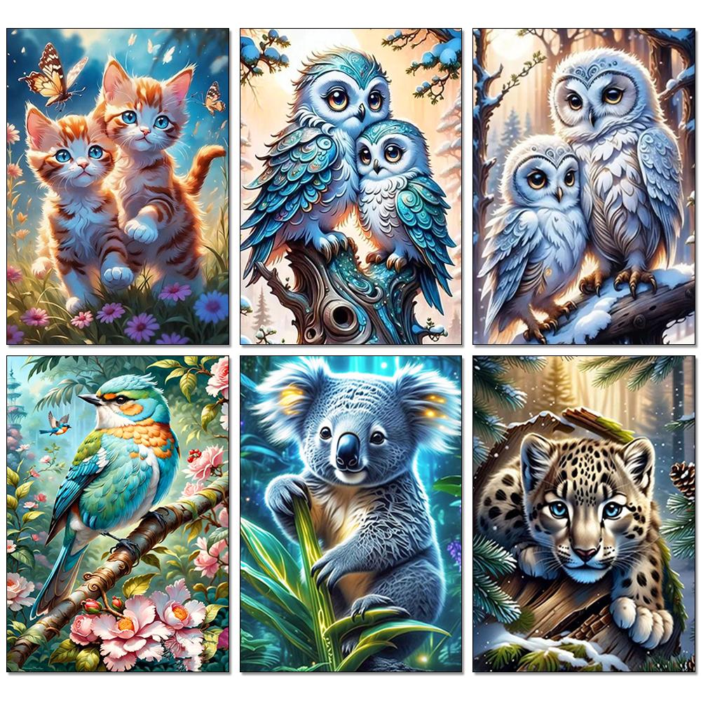 5D Diamond Painting Animals Koala Owl Mosaic Cross Stitch Wholesale Complete Kit Embroidery Children's Handicraft Hobbies