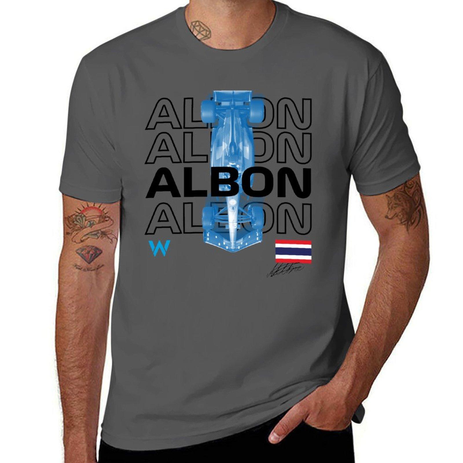 

T-Shirt Alex Albon 100% man t shirts Driver Williams F1 cotton for livery tshirt cotton 4XL