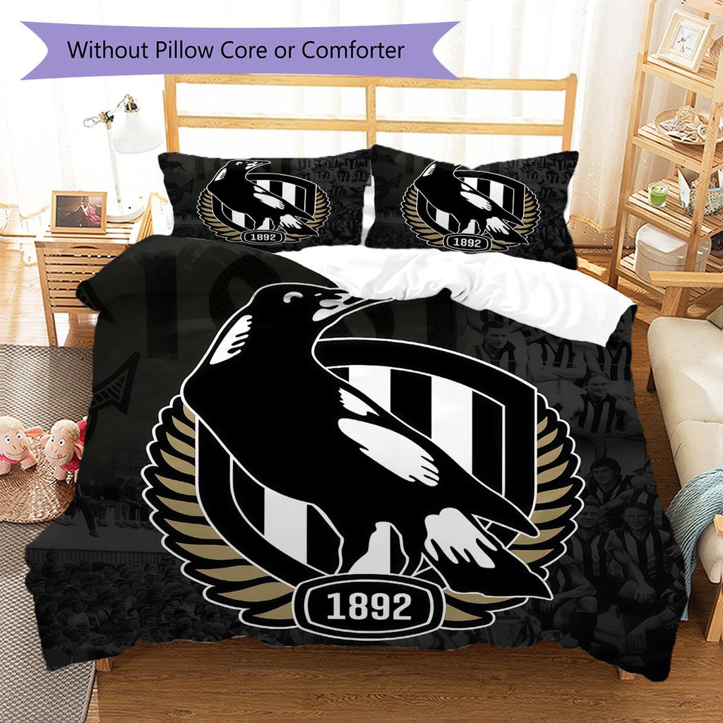 Magpies Roar Bedding Quilt Set Quilt Cover Pillowcase Home Decoration Birthday Gift (1 * duvet cover + 2 * pillowcase, without core)