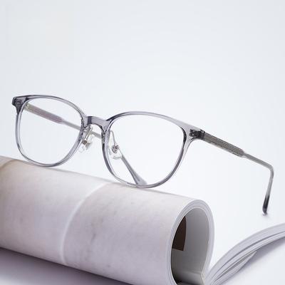 Casual Fashion Ultra Light Transparent Optical Anti Blue Light Glasses Men's and Women's Personalized Decorative Eyeglass Frame