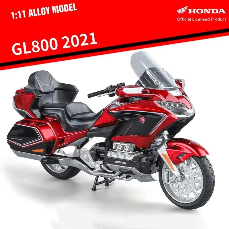 1/11 HONDA Gold Wing GL800 2021 Modello Moto in Lega Diecasts Metallo Moto da Turismo Ricreativo Modello Suono Luci Giocattolo per Bambini Regalo