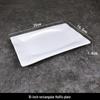 Rectangular Pure White Ceramic Dinner Plate