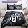 Juventus FC Pattern Printed 3PCS Bedding Set Soft Skin-Friendly Washable Duvet Cover & Pillowcases Set All Season Bedroom