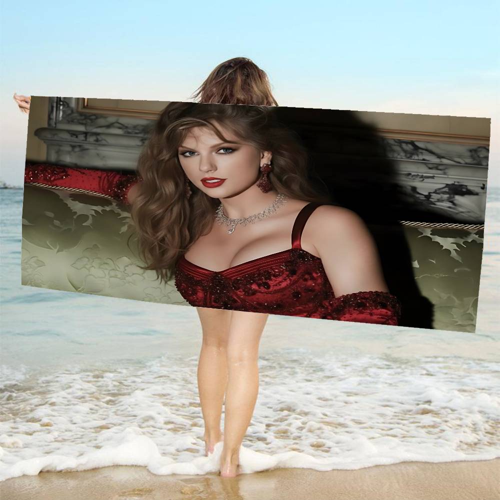 T-Taylor-SwiftS Singer Microfiber Blanket Quick Drying Beach Towels Oversized Printing Super Absorbent Pool Towel Blanket