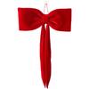 Christmas Tree and Window Hanging Velvet Bow Decoration Soft Fabric Material with Long Tail To Enhance Holiday Style