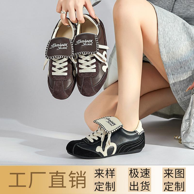 Insole retro leather women's new sports board shoes casual