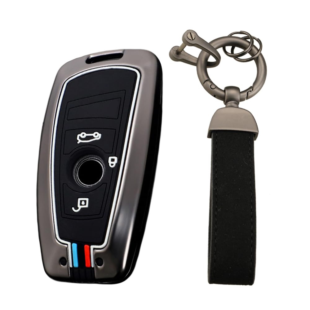 [KUNIO] BMW Dedicated Key Case, Key Cover, Keychain, Silicone, Alloy, Scratch-Resistant, Genuine Fit for