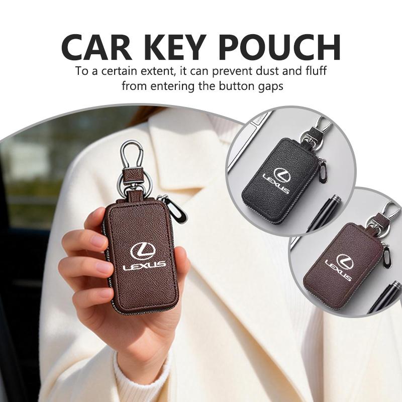 Sac de protection pour clé de voiture Porte-clés Mini étui pour clé de voiture Portefeuille Sac à fermeture éclair Porte-clés Pour Lexus UX250h RX450h RX300 GX470 CT200h RX400h