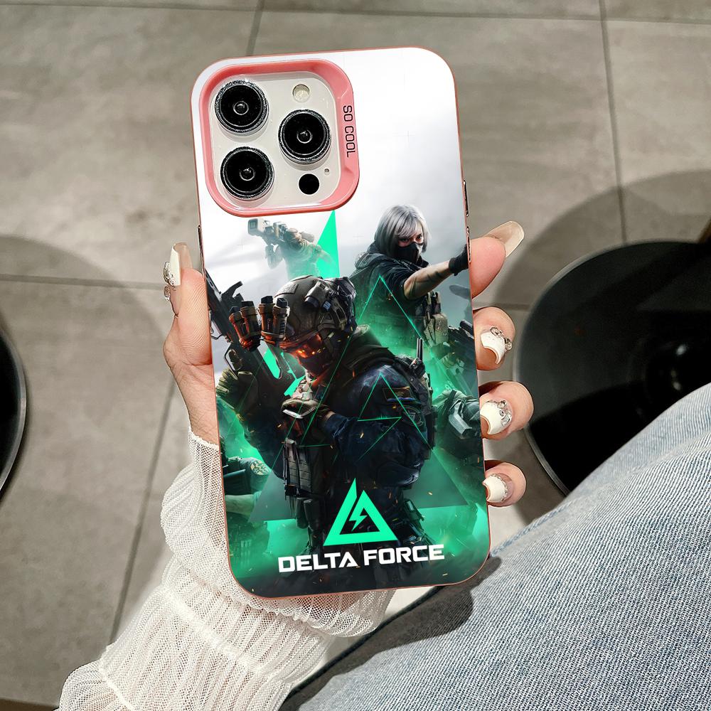 

Game Delta Force Pink Translucent Mobile Phone Case for iPhone 17 16 15 14 13 12 11 X XR XS Air Pro Max Plus Colorful Cover iPhone 11