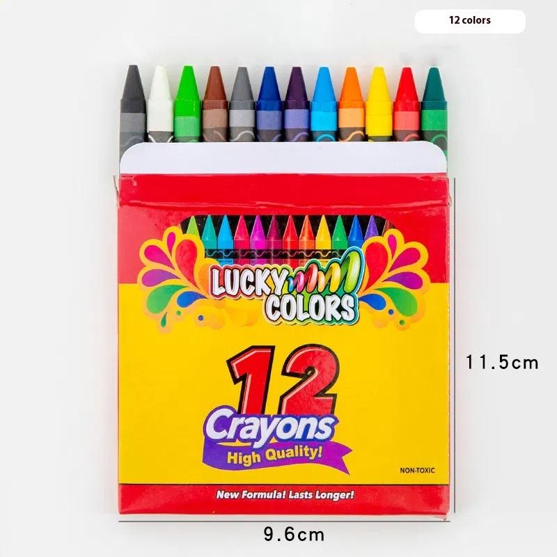 4/12/18/24Colors Art Drawing Set Multicolor Crayons Kid Graffiti Brush Student Oil Painting Stick Suit School Art Supplies