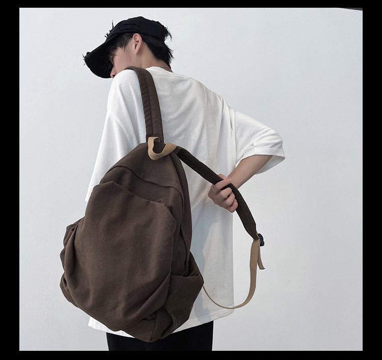 Retro Forest Canvas Backpack for Girls - Japanese Harajuku Style, Simple & Versatile for High School Students