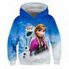 MINISO, Disney, Girl, Frozen, Sweatshirt, Anna, Elsa, Long Sleeve, Pullover, Autumn, Hoodie