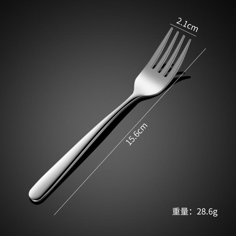Thickened elegant 304 stainless steel tableware, knife, fork, spoon, steak set series, western coffee dessert spoon
