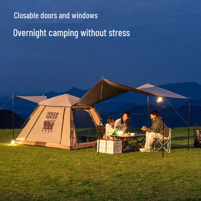 Pelliot HIKER Outdoor Camping Titanium Black Coated Tent One Size