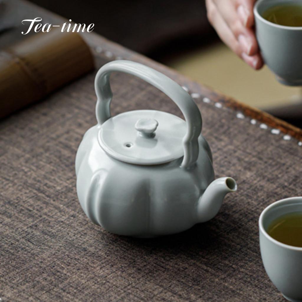 Ru Kiln Kettle Chinese Ceramic Tea Brewing Kettle Puer Tea Jug Teapot With Filter Oolong Infuser Ceremony Set Yixing Pot Teapots