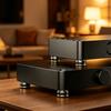Lautsprecher Entkopplungsständer Füße Edelstahl Stoßdämpfer Füße Pads 63x26mm Universal für HiFi Plattenspieler Subwoofer Verstärker
