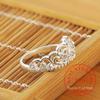 925 Sterling Silver Jewelry Vintage Luxurious Crystal Crown Wedding Silver Rings for Women Fashion Anel De Prata Bijoux Gif