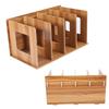 Wooden DIY Desktop Bookshelf Rack Books DVD Storage Magazine Holder for Students Kids Adult #02