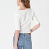 Levis Solid Color Round Neck Short Sleeve Knitted Cardigan Women Cardigans White A4769-0001
