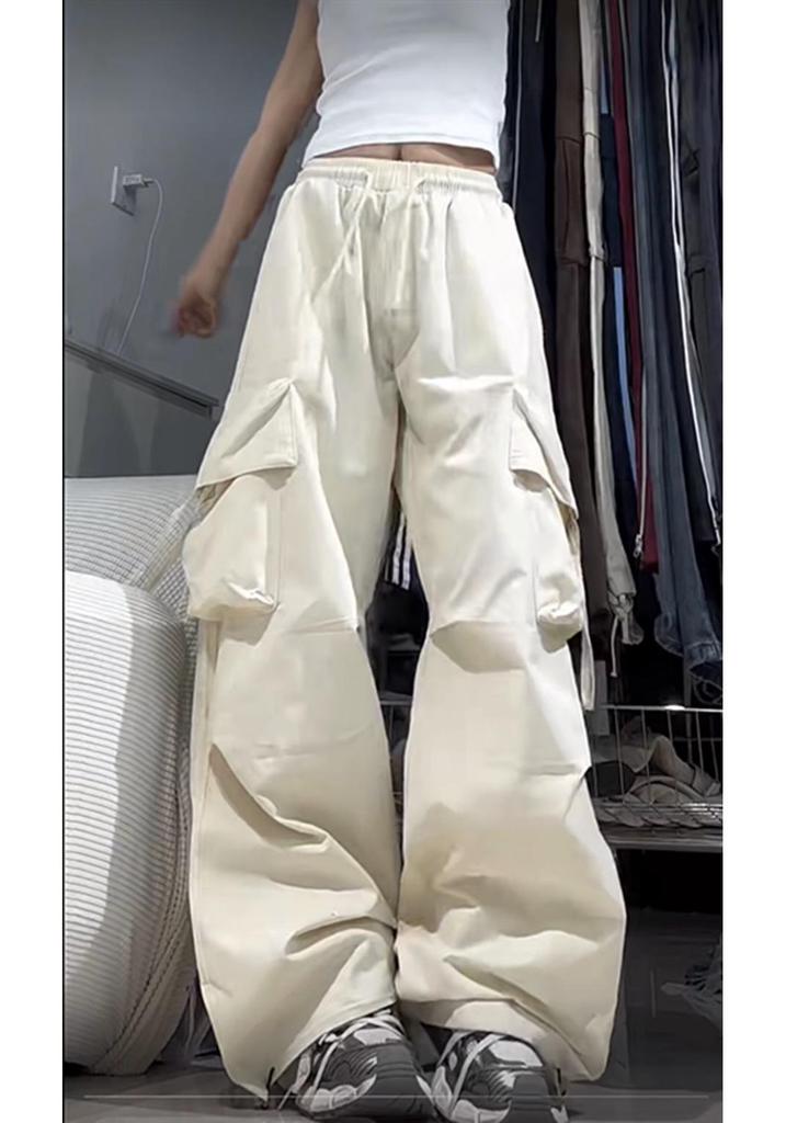 2024 American Retro High-Waist Women's Wide-Leg Workwear Pants