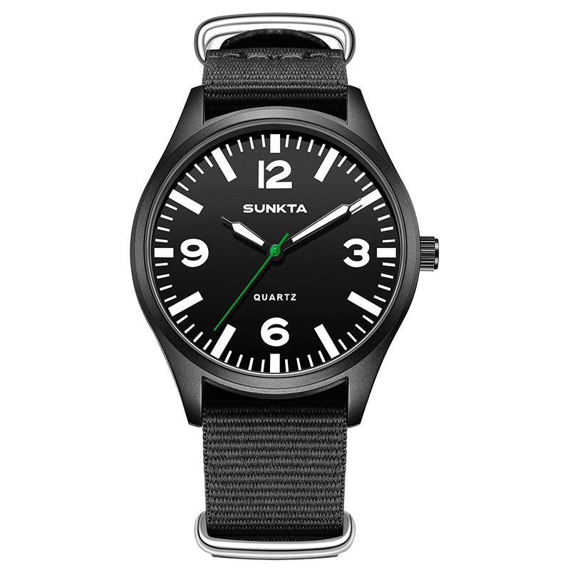SUNKTA mens wristwatch nylon casual business waterproof clock luminous simple quartz Men's Fashion Watch relogios masculino