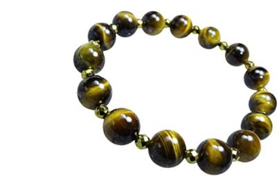 Leaf Stone Stone for Financial Career and Tiger Eye Bracelet for Men and Natural Power 10mm X 4mm Size 15cm Women with Small [Guardian Luck, Luck,