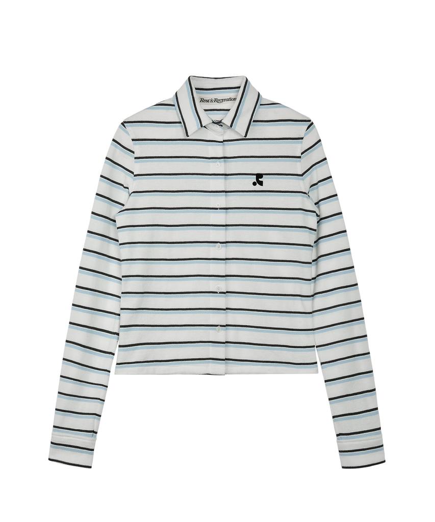 REST&RECREATION Stripe Jersey Shirt - White