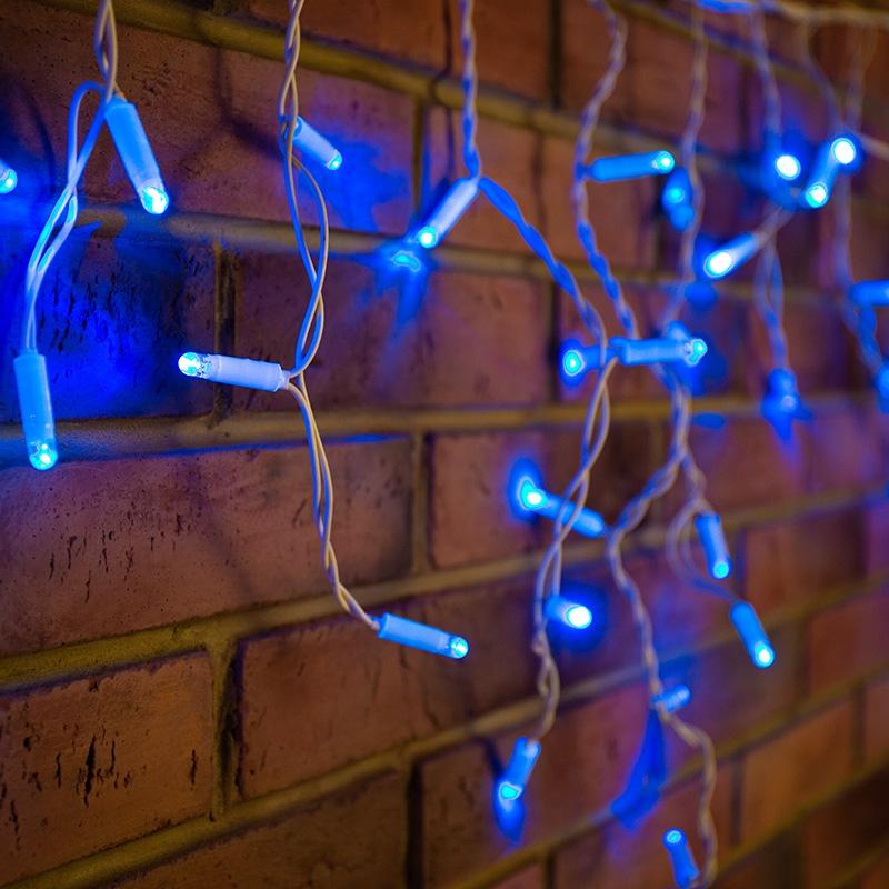 

Garland Neon-night Garland Icicle fringe Led 4 8 X 0 6 M White Wire 230 V Blue