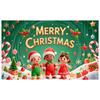 Christmas Party Banner Holly Leaves Merry Christmas Banner Xmas Banner Christmas Ornaments For Family Reunion Home Decor School