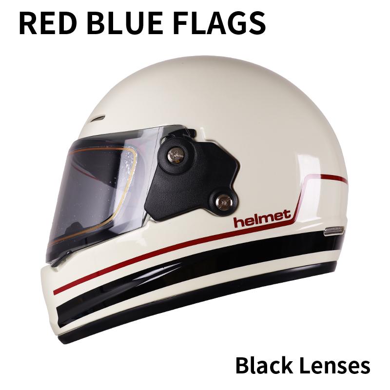 Unisex Retro Full Face Motorcycle Helmet 3C DOT Certified Four Seasons Cruise Multiple Design Options for Men And Women