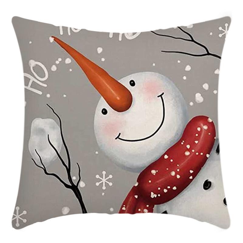 New Christmas Throw Pillow, Polyester Linen, Festive Dress Cushion, Bedroom Living Room Square Pillow, Cushion Pillow Case