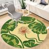 1pc Lotus Leaves Office Round Area Rug,  Mat Suitable For Office, Under Office Chairs Bedroom Living Room Home Decor, Room Deco