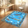 Fantasy Magic Theme Crystal Velvet Rug Personalized Custom Name Text Soft Floor Mat Home Decor