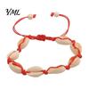 Handmade Beach Jewelry for Women Seashell Bracelet, Natural Shell Boho Beaded Adjustable Durable Cord Bracelets Daily Wear Woven String Bracelet