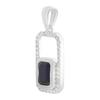 Серебряная подвеска с сапфиром 1.627ct, фианитами (2202509)