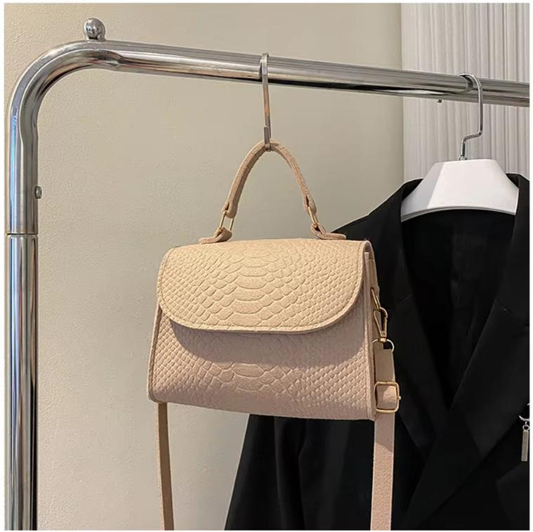 Women's Felt Shoulder Bag Ladies Handbags Luxury Designer 2026 New Fashion Alligator Pattern Square Crossbody Bag Messenger Bag